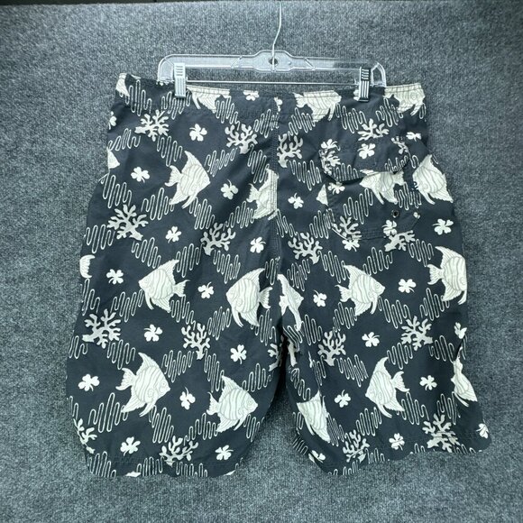 Reyn Spooner Board Shorts Mens 36 Gray 10" Inseam Fish All Over Print Pockets - Picture 3 of 13